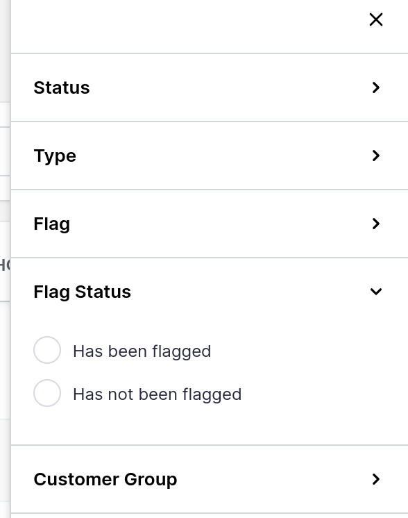 Filter by flag status